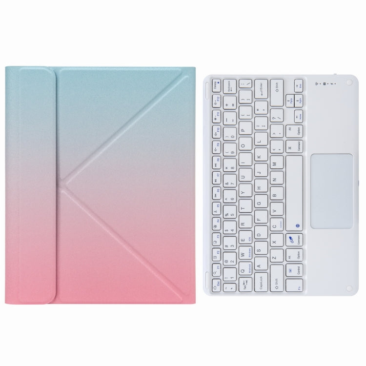H-102C Touch Bluetooth Keyboard Leather Case with Rear Three-fold Holder, For iPad 10.2 2020 & 2019 / Pro 10.5 inch