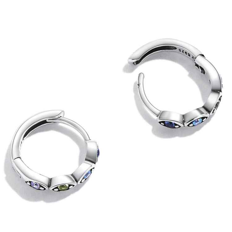S925 Sterling Silver Devil Eye Zircon Women Earrings