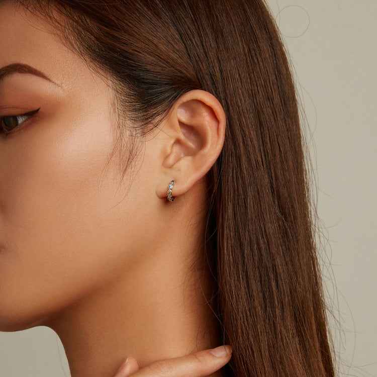 S925 Sterling Silver Devil Eye Zircon Women Earrings