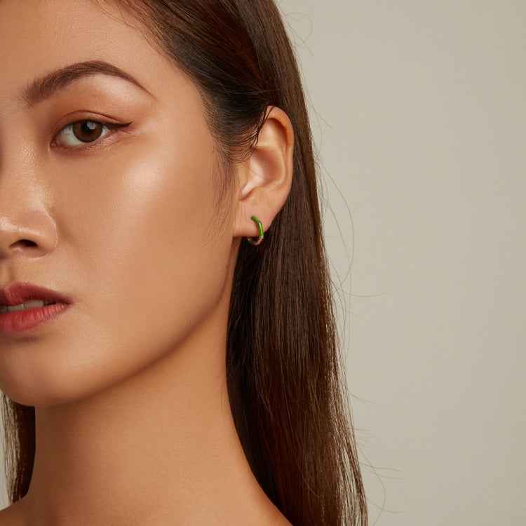 S925 Sterling Silver Bamboo Ear Buckle Women Earrings