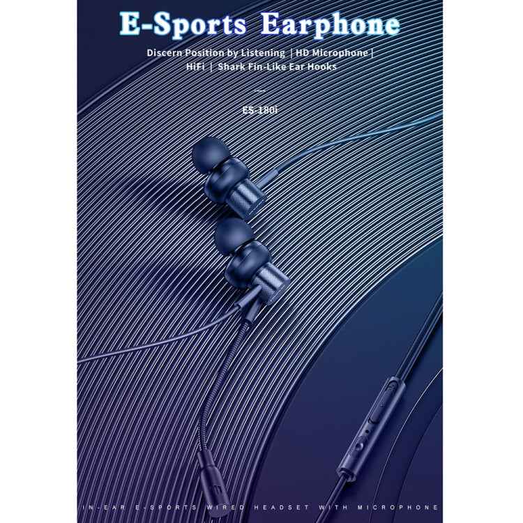 awei ES-180i In-ear E-sports Wired Earphone with Microphone