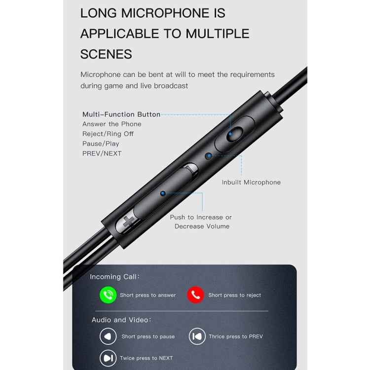 awei ES-180i In-ear E-sports Wired Earphone with Microphone