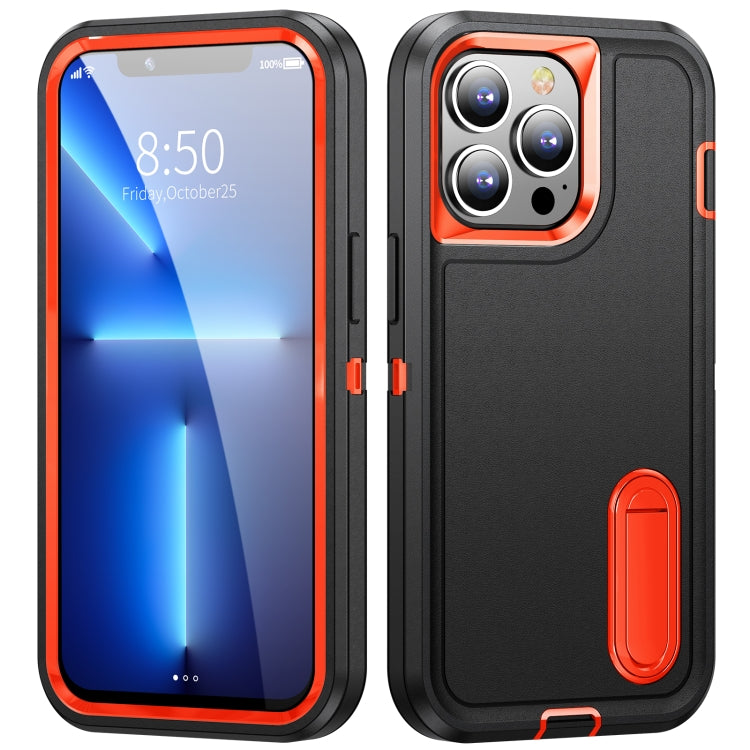 3 in 1 Rugged Holder Phone Case, For iPhone 13, For iPhone 13 Pro, For iPhone 13 Pro Max, For iPhone 12 / 12 Pro, For iPhone 12 Pro Max, For iPhone 11