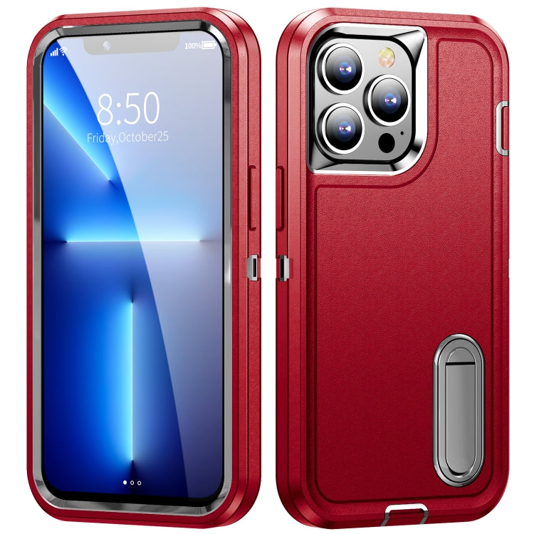 3 in 1 Rugged Holder Phone Case, For iPhone 13, For iPhone 13 Pro, For iPhone 13 Pro Max, For iPhone 12 / 12 Pro, For iPhone 12 Pro Max, For iPhone 11