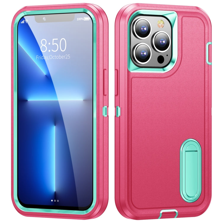 3 in 1 Rugged Holder Phone Case, For iPhone 13, For iPhone 13 Pro, For iPhone 13 Pro Max, For iPhone 12 / 12 Pro, For iPhone 12 Pro Max, For iPhone 11