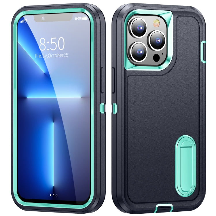 3 in 1 Rugged Holder Phone Case, For iPhone 13, For iPhone 13 Pro, For iPhone 13 Pro Max, For iPhone 12 / 12 Pro, For iPhone 12 Pro Max, For iPhone 11