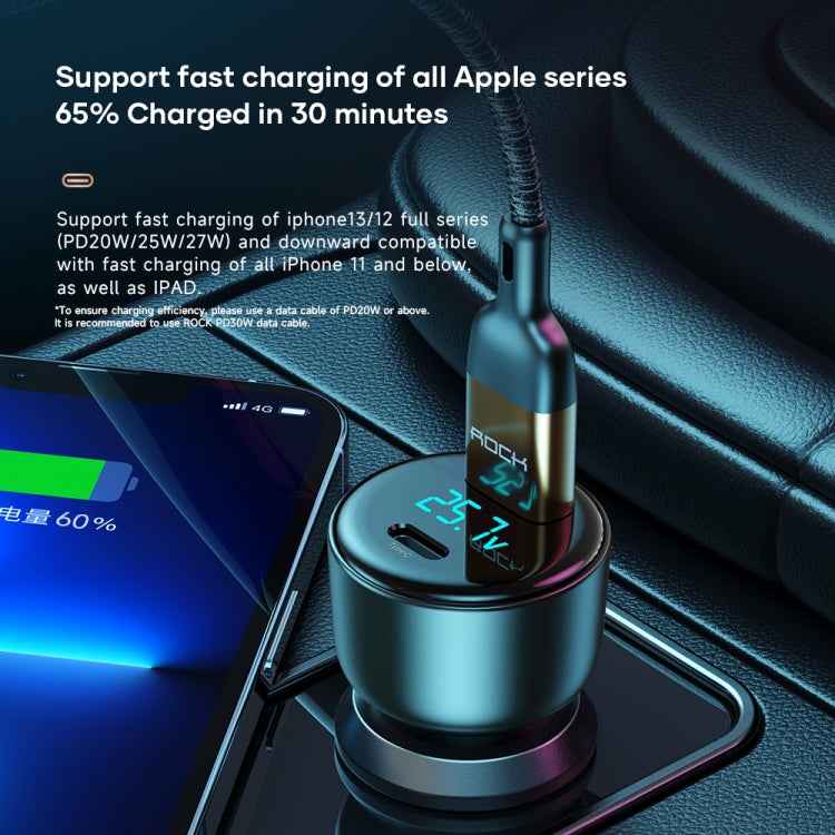 ROCK H16 PD 72W Type-C / USB-C + USB Dual Ports Car Charger