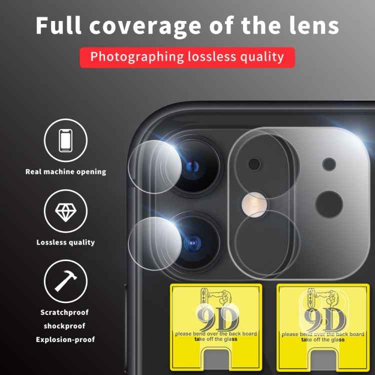 9D Transparent Rear Camera Lens Protector Tempered Glass Film Combination Packages