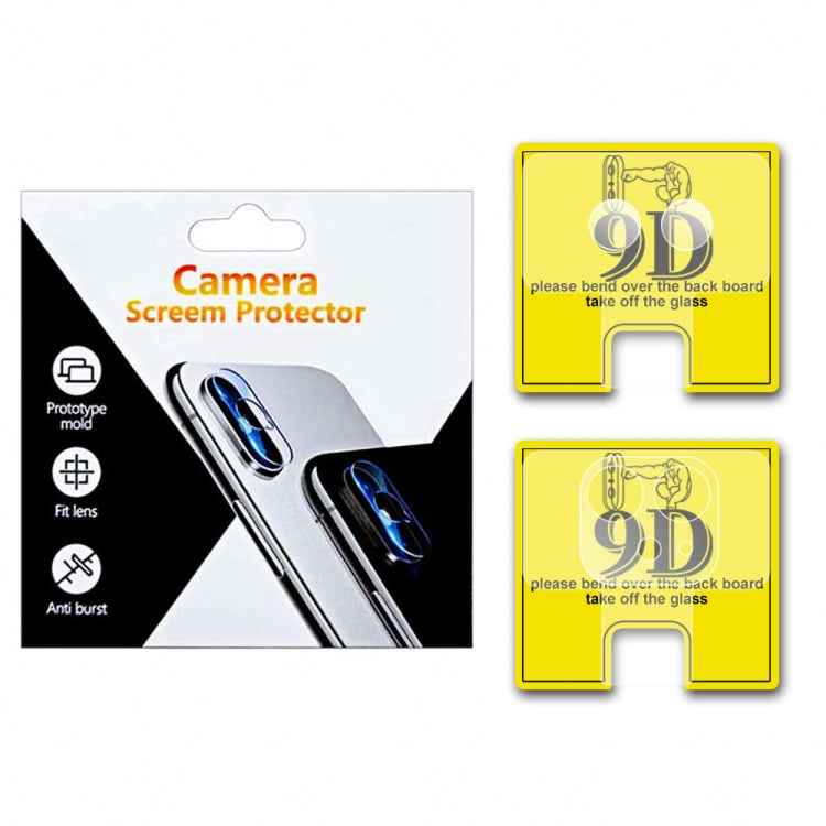 9D Transparent Rear Camera Lens Protector Tempered Glass Film Combination Packages