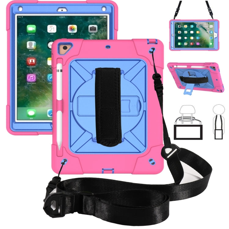 Contrast Color Silicone + PC Combination Case with Holder