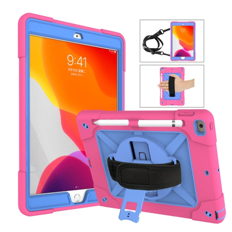 Contrast Color Silicone + PC Combination Case with Holder