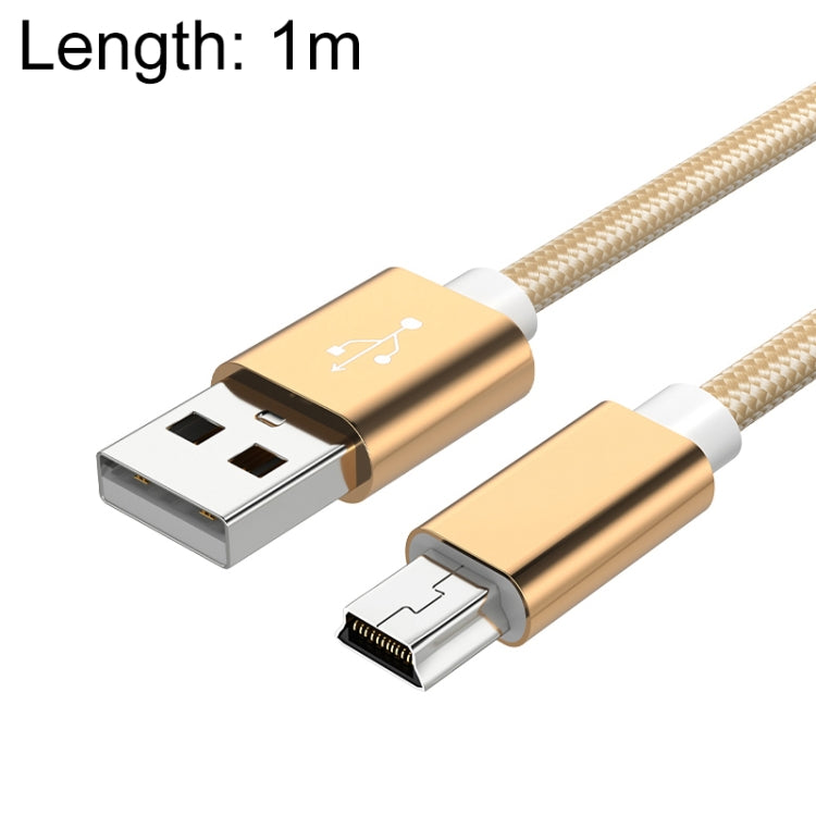 5 PCS Mini USB to USB A Woven Data / Charge Cable for MP3, Camera, Car DVR, 0.25m, 1m, 1.5m, 2m, 3m