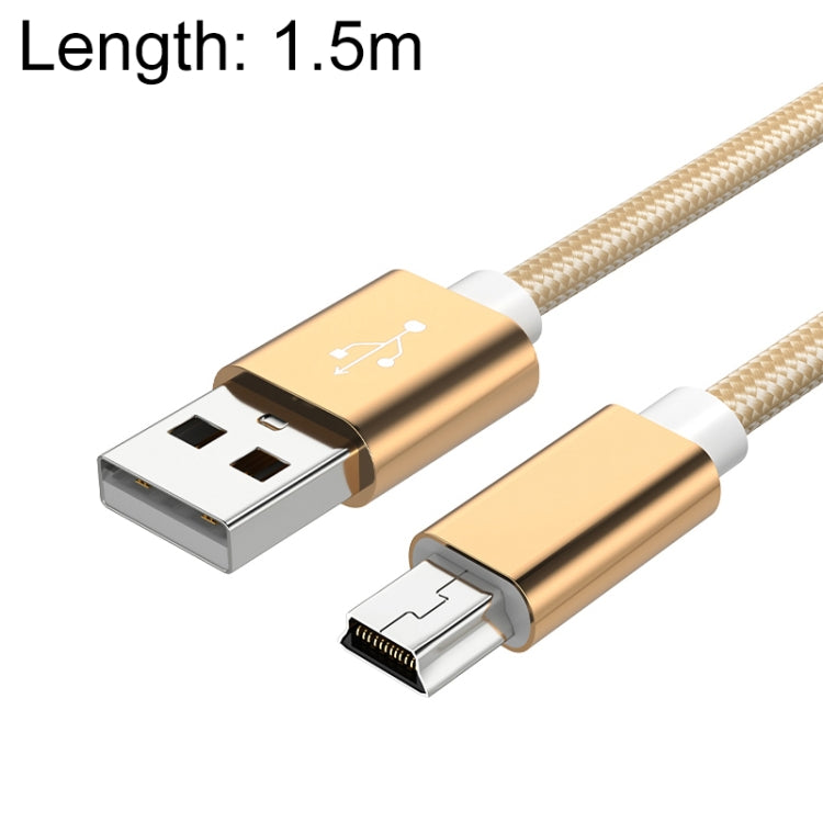 5 PCS Mini USB to USB A Woven Data / Charge Cable for MP3, Camera, Car DVR, 0.25m, 1m, 1.5m, 2m, 3m