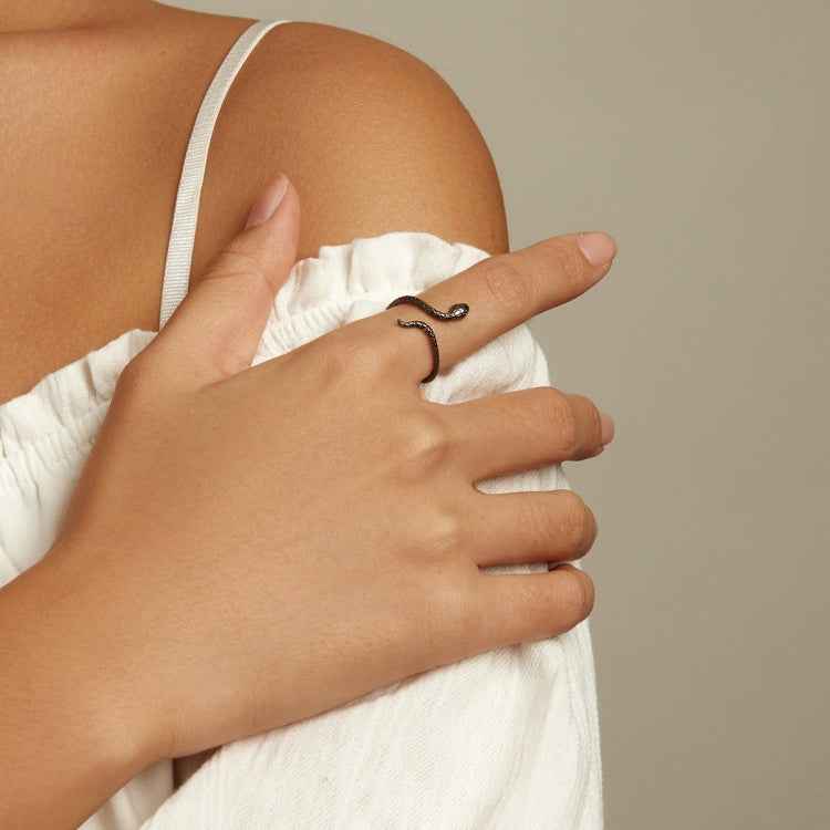 S925 Sterling Silver Mysterious Snake Women Ring