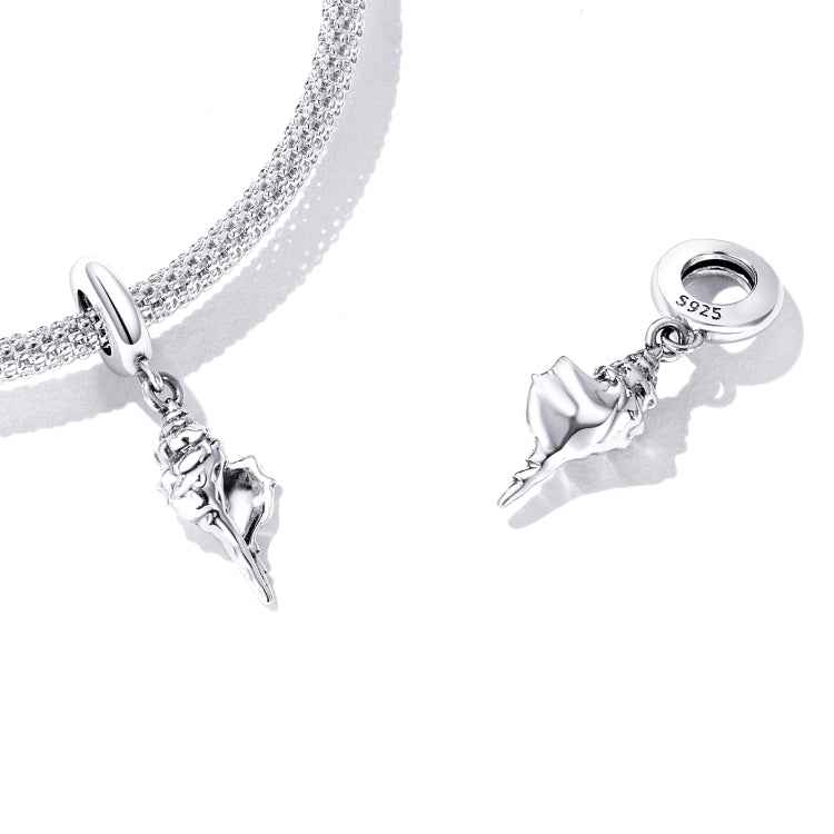 S925 Sterling Silver Silver Conch Pendant DIY Bracelet Necklace Accessories