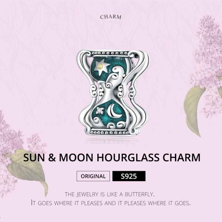 S925 Sterling Silver Sun Moon Hourglass Beads DIY Bracelet Necklace Accessories