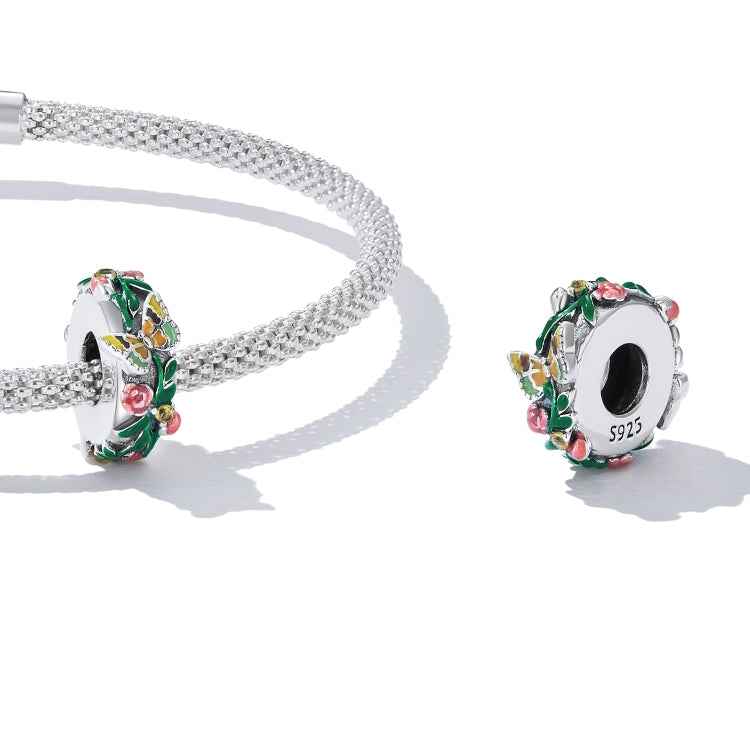 S925 Sterling Silver Butterfly Flower Beads DIY Bracelet Necklace Accessories