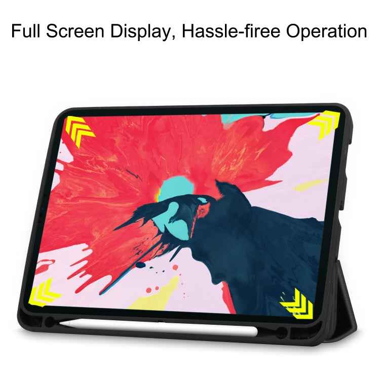 Custer Pattern TPU Smart Tablet Holster with Sleep Function & Tri-Fold Bracket & Pen Slot