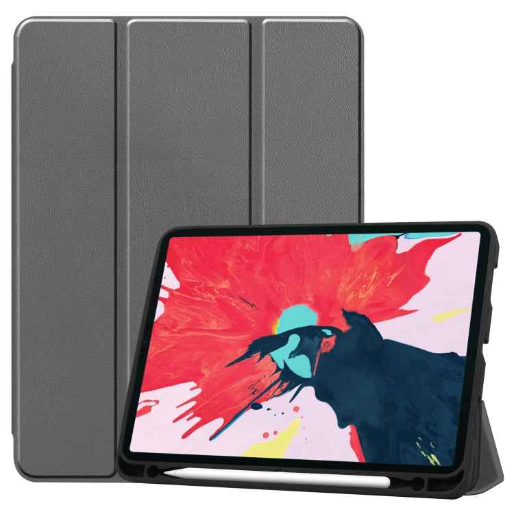 Custer Pattern TPU Smart Tablet Holster with Sleep Function & Tri-Fold Bracket & Pen Slot