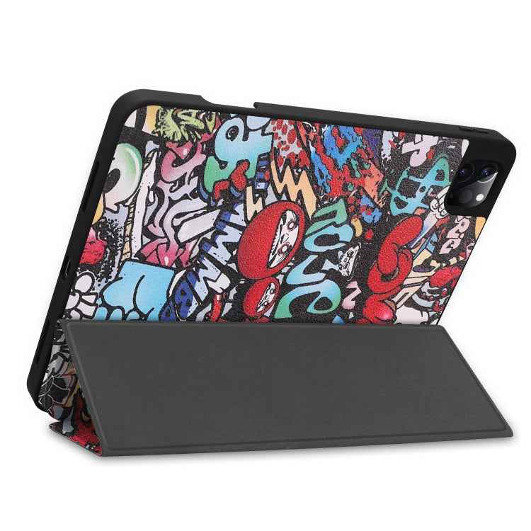 Painted TPU Smart Tablet Holster With Sleep Function & Tri-Fold Bracket & Pen Slot