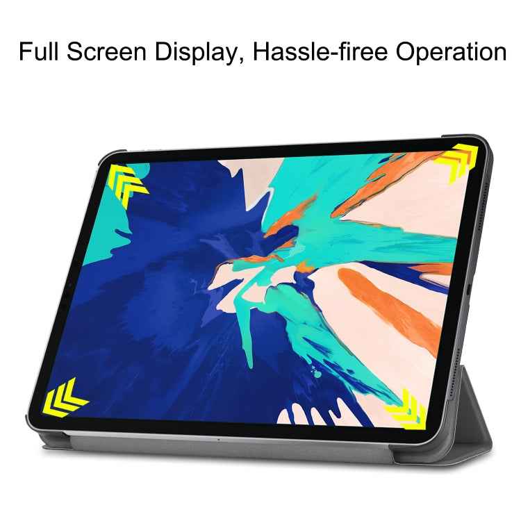 Custer Texture 3-Fold Smart Leather Tablet Case