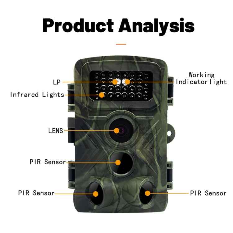 PR3000 2 Inch LCD Screen Infrared Night Vision Wildlife Hunting Trail Camera