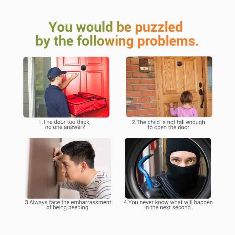 ESCAM C22 2.4 inch Screen Digital Door Viewer, Support Night Vision, TF Card, Take Photos and Video