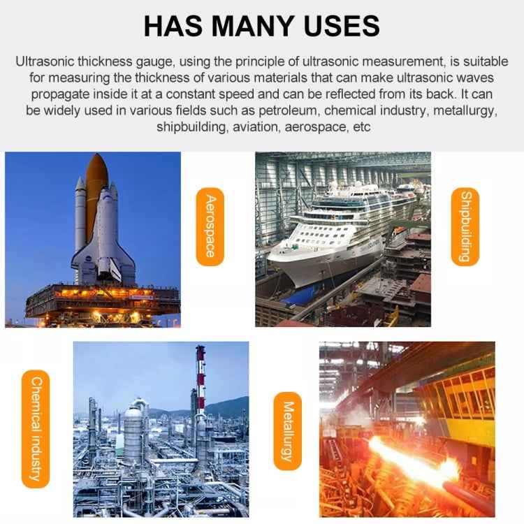 BENETECH GM100+ Ultrasonic Thickness Gauge, Battery Not Included