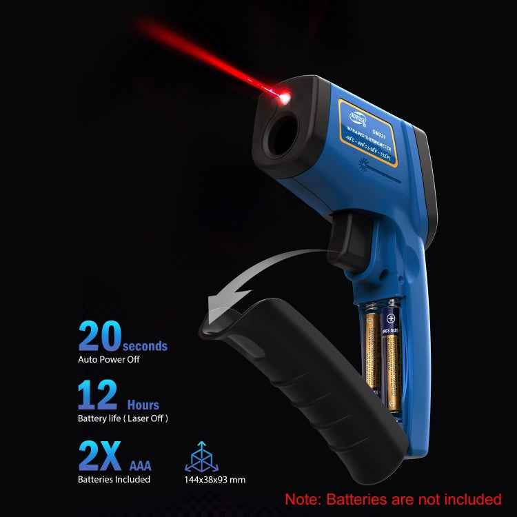 BENETECH GM321 Digital Non-Contact Infrared Thermometer, Battery Not Included