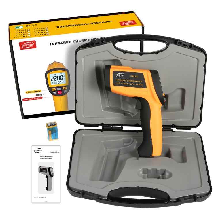 BENETECH GM1500 LCD Display Infrared Thermometer, Battery Not Included, GM1500