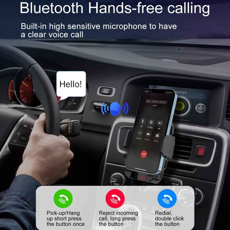 C1 Car Bluetooth 5.0 MP3 Player FM Transmitter Air Outlet Phone Holder