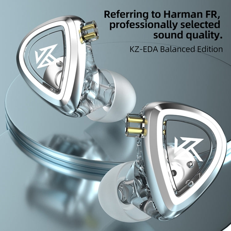 KZ-EDA Balanced Dual Magnetic Dynamic In-Ear Earphone, With Microphone, Without Microphone