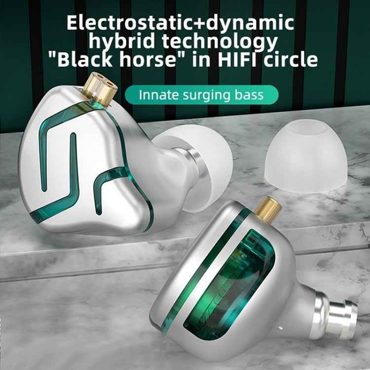 KZ-ZES Electrostatic Dynamic Hybrid HIFI In-Ear Headphones, With Microphone, Without Microphone