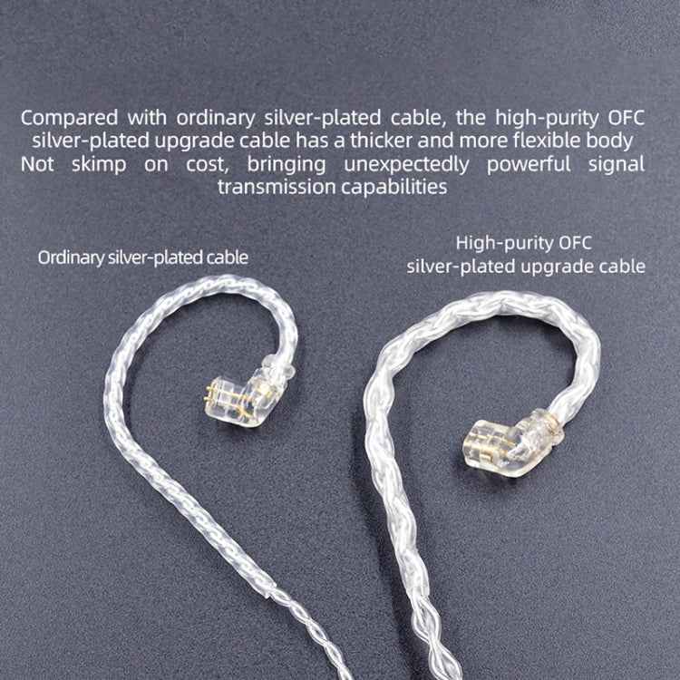 KZ OFC 0.75mm Standard Pin High-Purity Silver-Plated 152 Pin Headphone Upgrade Cable For ZS10PRO