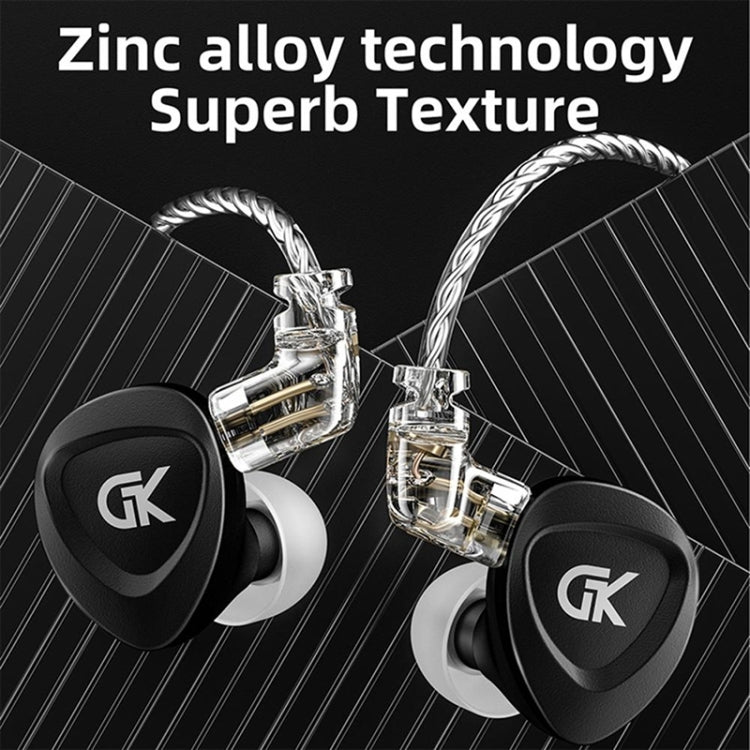 GK GSE Ten-Unit Coil Iron Subwoofer HIFI In-Ear Headphones, With Microphone, Without Microphone