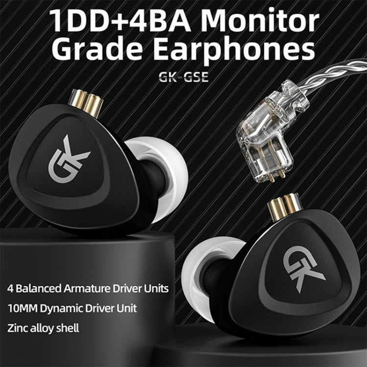 GK GSE Ten-Unit Coil Iron Subwoofer HIFI In-Ear Headphones, With Microphone, Without Microphone