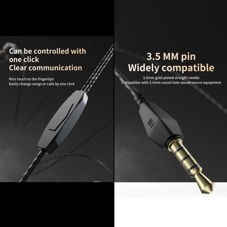 QKZ AK2 Sports In-ear Wired HiFi Sound Heavy Bass 3.5mm Earphone with Mic