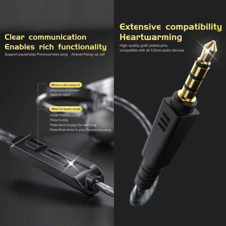 QKZ AK6-Ares QKZ Sports In-ear HIFI Wired Control Earphone with Mic