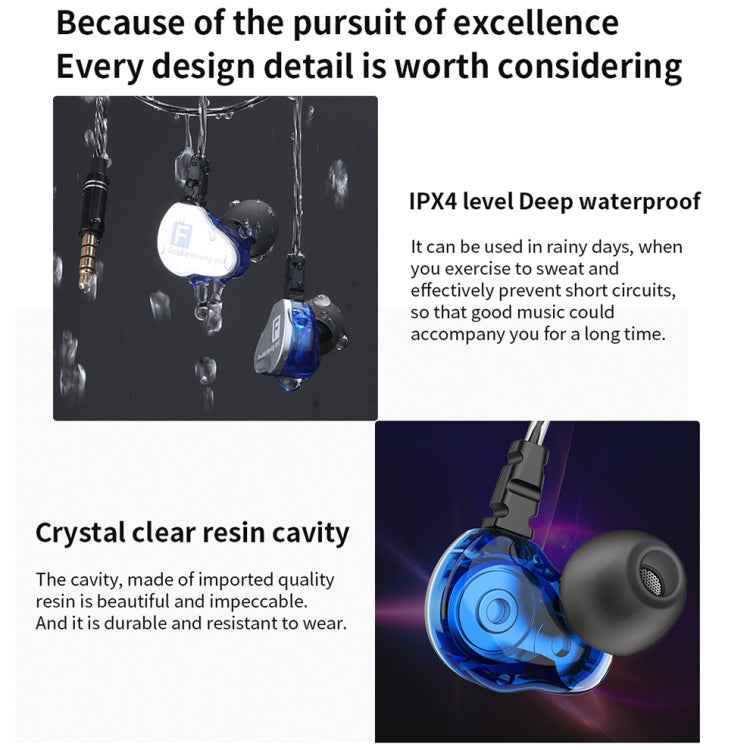 QKZ F910 In-Ear Subwoofer Dual Dynamic Earphone