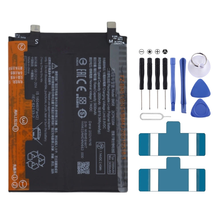 BN53 4820 mAh Li-Polymer Battery Replacement For Xiaomi Redmi Note 9 Pro 5G