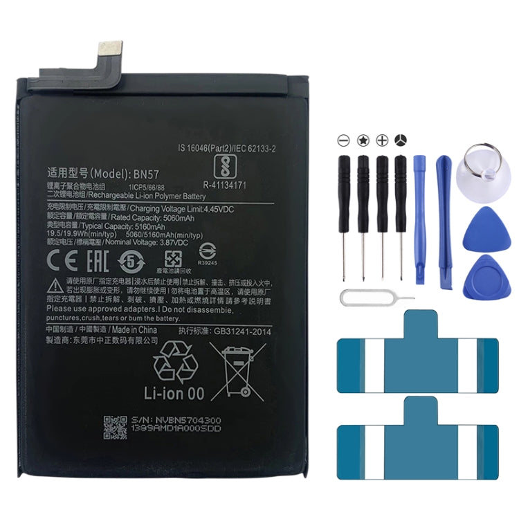 BN53 4820 mAh Li-Polymer Battery Replacement For Xiaomi Redmi Note 9 Pro 5G