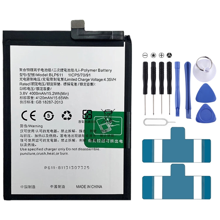 BLP855 4500 mAh Li-Polymer Battery Replacement For OPPO Reno6 Pro 5G / K9 Pro