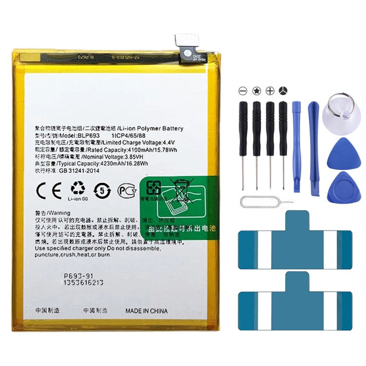 BLP855 4500 mAh Li-Polymer Battery Replacement For OPPO Reno6 Pro 5G / K9 Pro