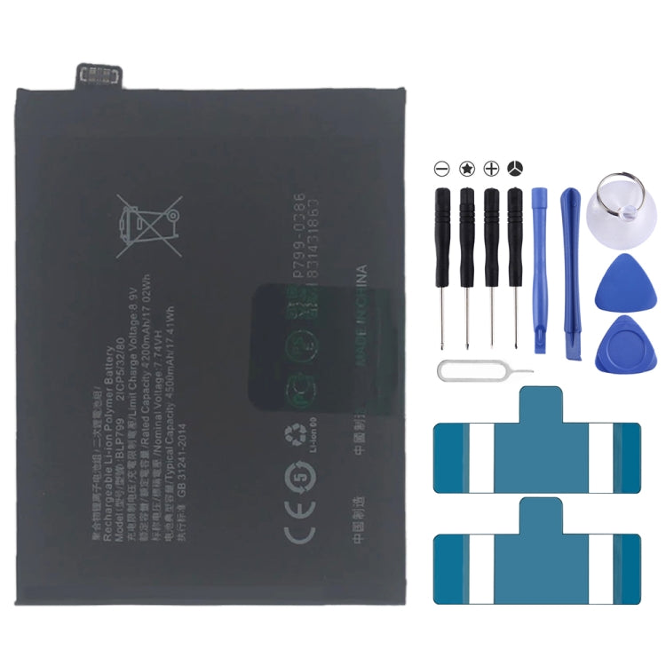 BLP855 4500 mAh Li-Polymer Battery Replacement For OPPO Reno6 Pro 5G / K9 Pro