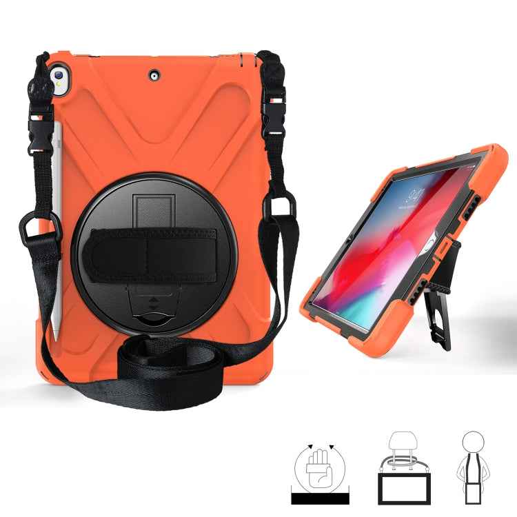 360 Degree Rotation Silicone Protective Cover with Holder & Hand Strap & Long Strap & Pencil Slot