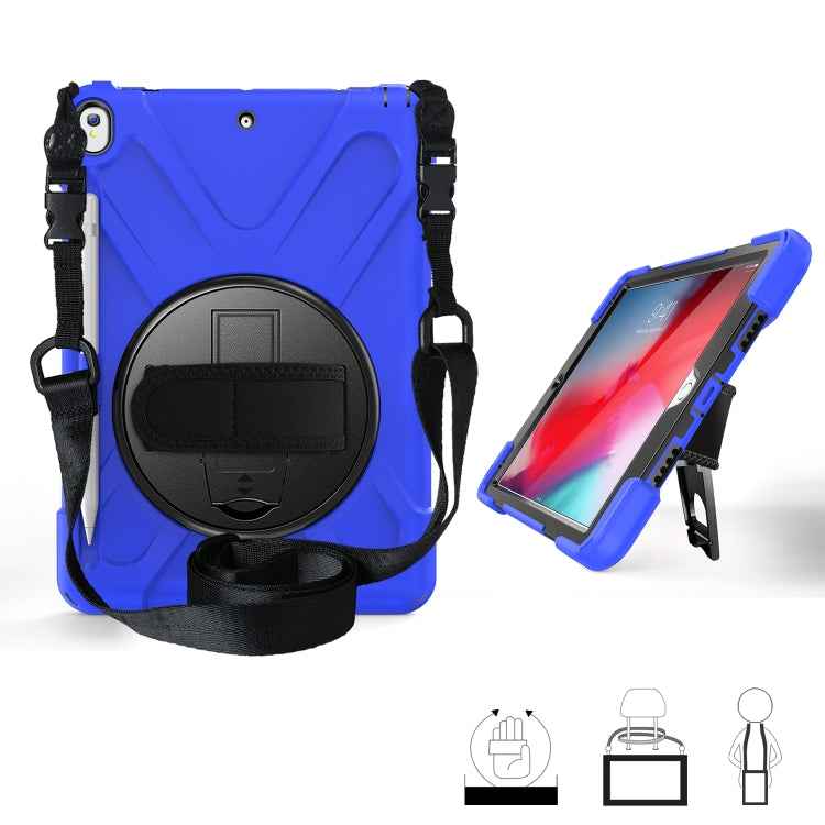 360 Degree Rotation Silicone Protective Cover with Holder & Hand Strap & Long Strap & Pencil Slot