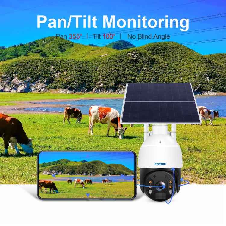 ESCAM QF624 1080P HD IP66 Waterproof WiFi Solar Panel PT IP Camera without Battery