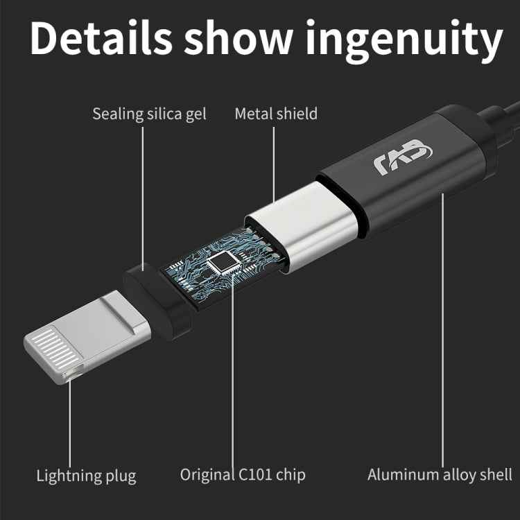 CVJ CM1 8 Pin Male to 3.5mm Female Earphone Audio Adapter