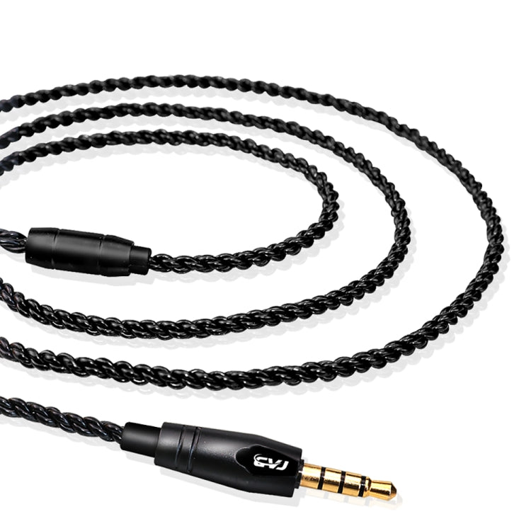 CVJ-V1 1.25m Oxygen-free Copper Silver Plated Upgrade Cable, For MMCX Earphones, With Mic, For MMCX Earphones, Without Mic