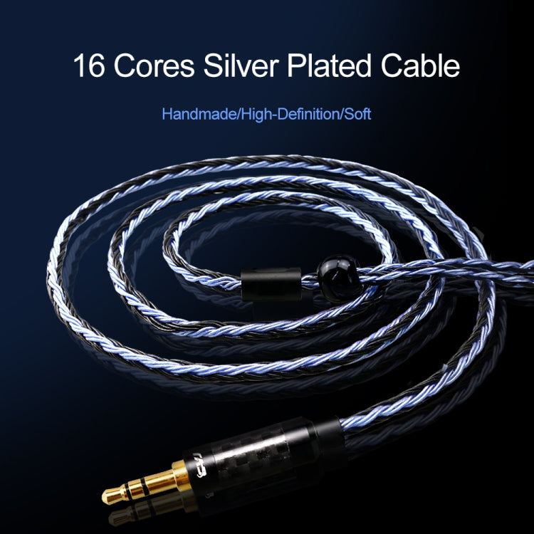 CVJ V3 1.2m 16 Cores Silver-plated 3.5mm Earphone Cable, 0.75mm, 0.78mm, MMCX
